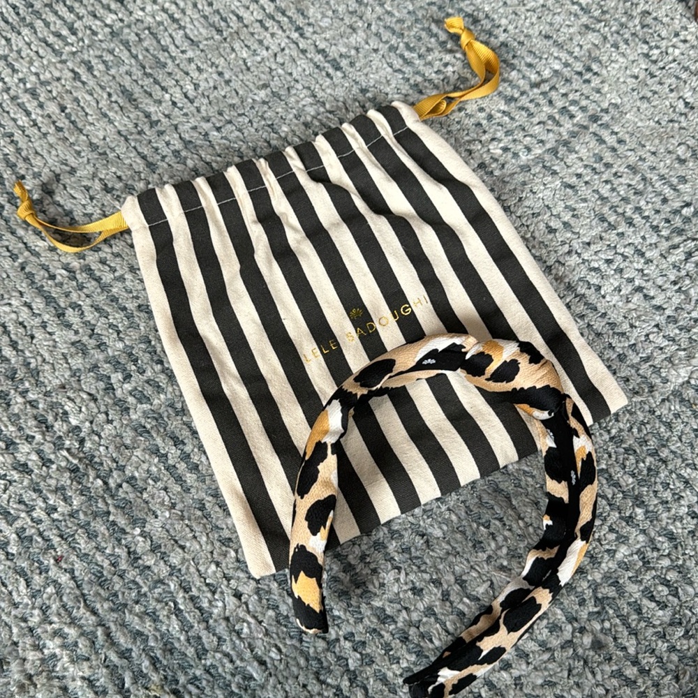 Lele Sadoughi: Petite Silk Leopard Headband